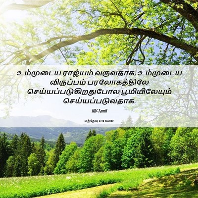 Picture 06 - மத்தேயு 6:10 TAMIRV - உம்முடைய ராஜ்யம் - Bible Verse Picture