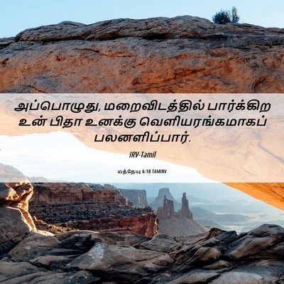 Picture 06 - மத்தேயு 6:18 TAMIRV - அப்பொழுது, - Bible Verse Picture