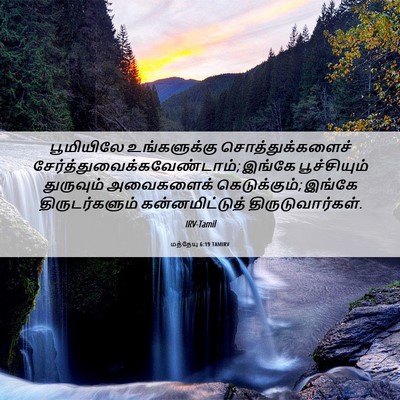 Picture 06 - மத்தேயு 6:19 TAMIRV - பூமியிலே - Bible Verse Picture
