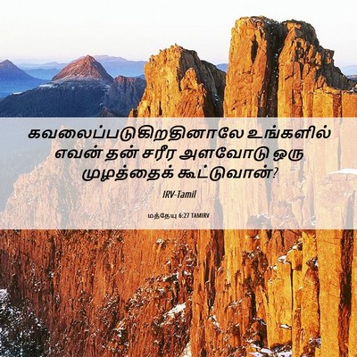 Picture 06 - மத்தேயு 6:27 TAMIRV -  - Bible Verse Picture