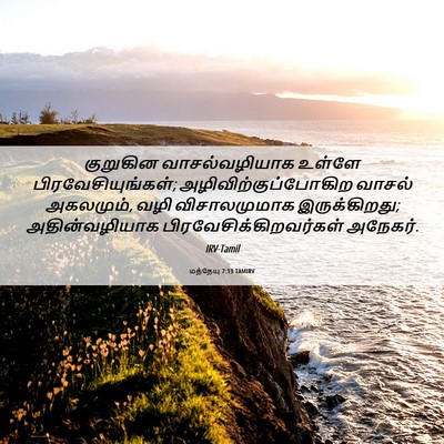 Picture 06 - மத்தேயு 7:13 TAMIRV - குறுகின - Bible Verse Picture