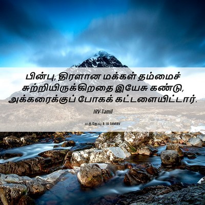 Picture 06 - மத்தேயு 8:18 TAMIRV - பின்பு, திரளான - Bible Verse Picture