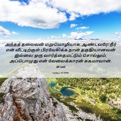 Picture 06 - மத்தேயு 8:8 TAMIRV - அந்தத் தலைவன் - Bible Verse Picture