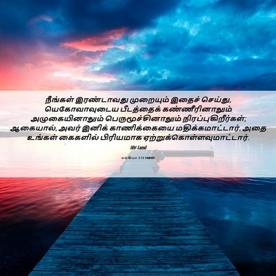 Picture 06 - மல்கியா 2:13 TAMIRV - நீங்கள் இரண்டாவது - Bible Verse Picture