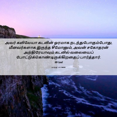 Picture 06 - மாற்கு 1:16 TAMIRV - அவர் கலிலேயா - Bible Verse Picture