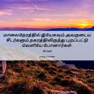Picture 06 - மாற்கு 11:19 TAMIRV - மாலைநேரத்தில் - Bible Verse Picture