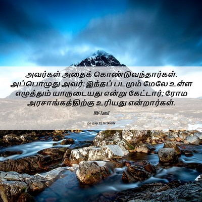 Picture 06 - மாற்கு 12:16 TAMIRV - அவர்கள் அதைக் - Bible Verse Picture