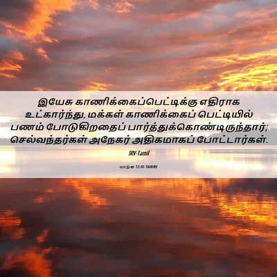 Picture 06 - மாற்கு 12:41 TAMIRV - இயேசு - Bible Verse Picture