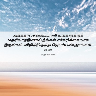 Picture 06 - மாற்கு 13:33 TAMIRV -  - Bible Verse Picture