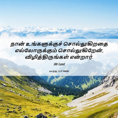 Picture 06 - மாற்கு 13:37 TAMIRV - நான் உங்களுக்குச் - Bible Verse Picture