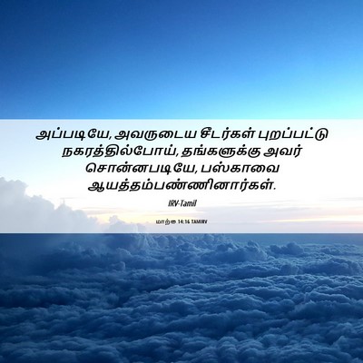 Picture 06 - மாற்கு 14:16 TAMIRV - அப்படியே, அவருடைய - Bible Verse Picture