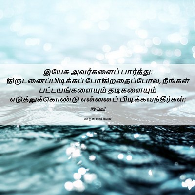 Picture 06 - மாற்கு 14:48 TAMIRV - இயேசு அவர்களைப் - Bible Verse Picture