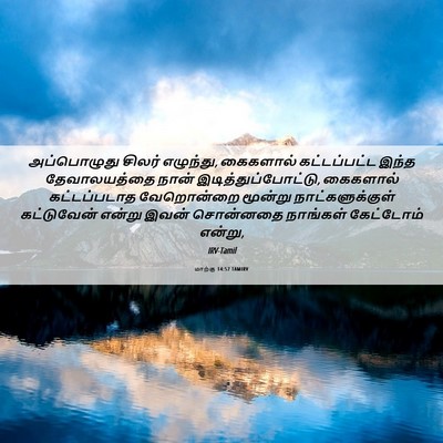 Picture 06 - மாற்கு 14:57 TAMIRV - அப்பொழுது சிலர் - Bible Verse Picture