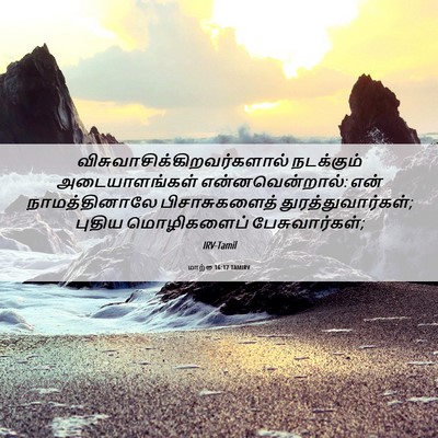 Picture 06 - மாற்கு 16:17 TAMIRV -  - Bible Verse Picture