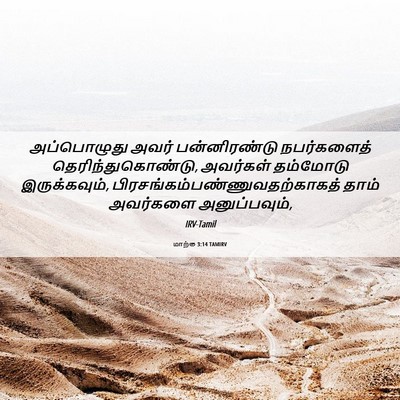Picture 06 - மாற்கு 3:14 TAMIRV - அப்பொழுது அவர் - Bible Verse Picture