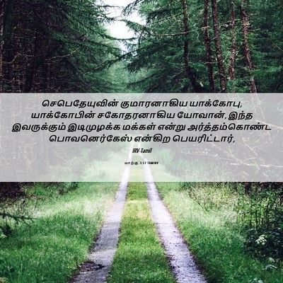 Picture 06 - மாற்கு 3:17 TAMIRV - செபெதேயுவின் - Bible Verse Picture
