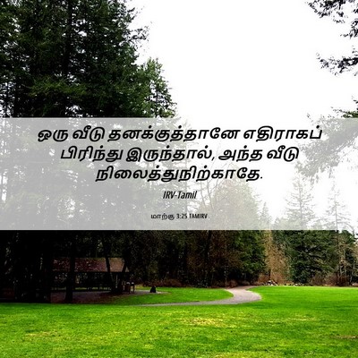 Picture 06 - மாற்கு 3:25 TAMIRV - ஒரு வீடு - Bible Verse Picture