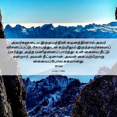 Picture 06 - மாற்கு 3:5 TAMIRV - அவர்களுடைய - Bible Verse Picture