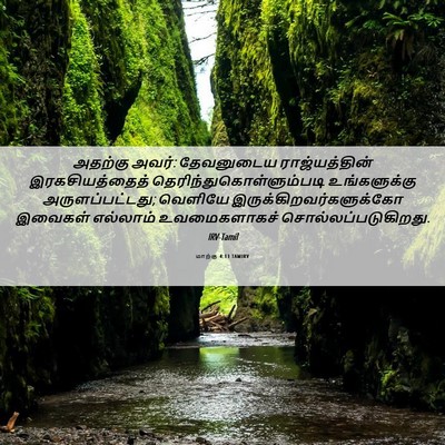 Picture 06 - மாற்கு 4:11 TAMIRV - அதற்கு அவர்: - Bible Verse Picture