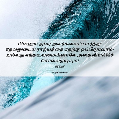 Picture 06 - மாற்கு 4:30 TAMIRV - பின்னும் அவர் - Bible Verse Picture