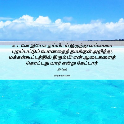 Picture 06 - மாற்கு 5:30 TAMIRV - உடனே இயேசு - Bible Verse Picture