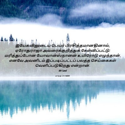 Picture 06 - மாற்கு 6:14 TAMIRV - இயேசுவினுடைய - Bible Verse Picture