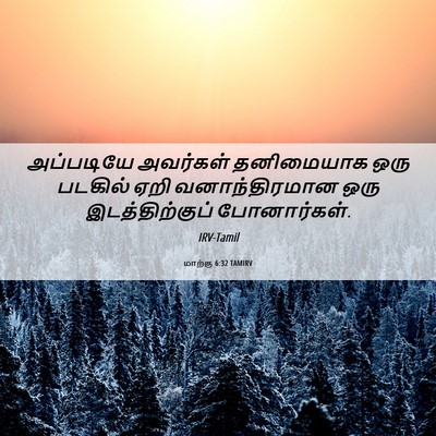 Picture 06 - மாற்கு 6:32 TAMIRV - அப்படியே அவர்கள் - Bible Verse Picture