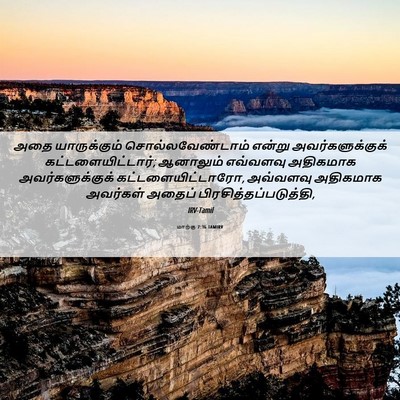 Picture 06 - மாற்கு 7:36 TAMIRV - அதை யாருக்கும் - Bible Verse Picture