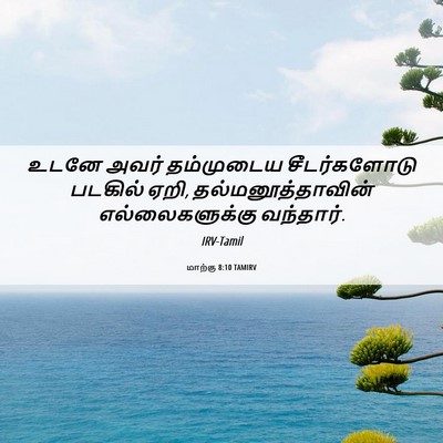 Picture 06 - மாற்கு 8:10 TAMIRV - உடனே அவர் - Bible Verse Picture