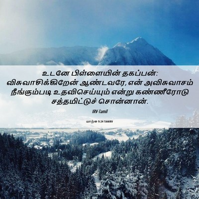 Picture 06 - மாற்கு 9:24 TAMIRV - உடனே பிள்ளையின் - Bible Verse Picture