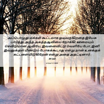 Picture 06 - மாற்கு 9:25 TAMIRV - அப்பொழுது மக்கள் - Bible Verse Picture