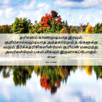 Picture 06 - மீகா 3:6 TAMIRV - தரிசனம் - Bible Verse Picture