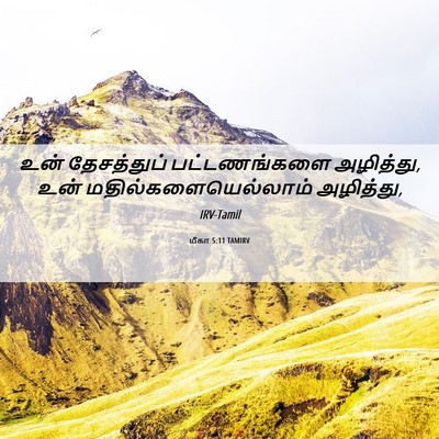 Picture 06 - மீகா 5:11 TAMIRV - உன் தேசத்துப் - Bible Verse Picture
