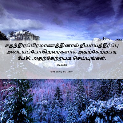 Picture 06 - யாக்கோபு 2:12 TAMIRV -  - Bible Verse Picture