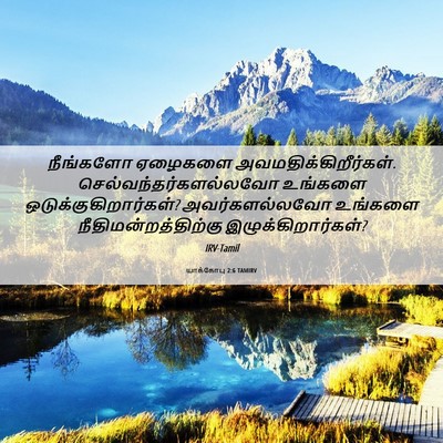 Picture 06 - யாக்கோபு 2:6 TAMIRV - நீங்களோ ஏழைகளை - Bible Verse Picture