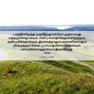 Picture 06 - யாக்கோபு 3:17 TAMIRV - பரத்திலிருந்து - Bible Verse Picture
