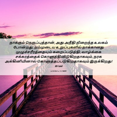 Picture 06 - யாக்கோபு 3:6 TAMIRV - நாக்கும் - Bible Verse Picture