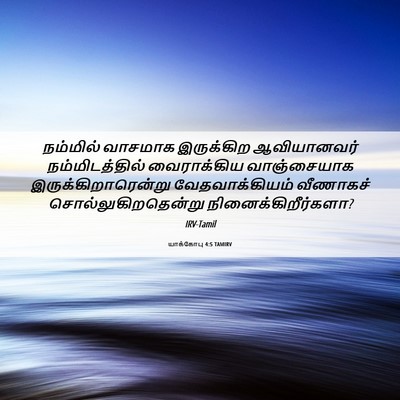 Picture 06 - யாக்கோபு 4:5 TAMIRV - நம்மில் வாசமாக - Bible Verse Picture