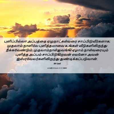 Picture 06 - யாத்திராகமம் 12:15 TAMIRV - புளிப்பில்லா - Bible Verse Picture