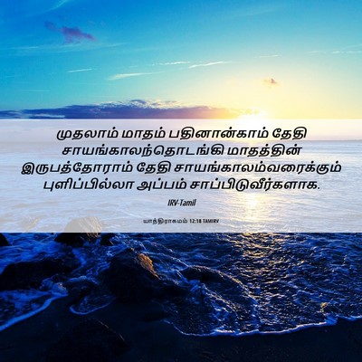 Picture 06 - யாத்திராகமம் 12:18 TAMIRV - முதலாம் மாதம் - Bible Verse Picture