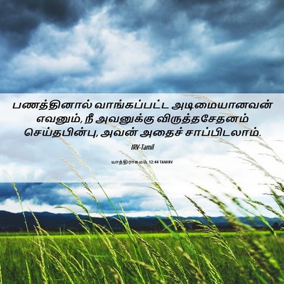 Picture 06 - யாத்திராகமம் 12:44 TAMIRV - பணத்தினால் - Bible Verse Picture