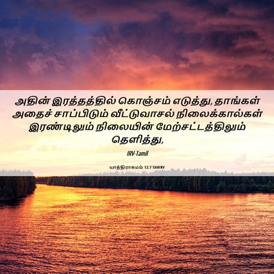 Picture 06 - யாத்திராகமம் 12:7 TAMIRV - அதின் இரத்தத்தில் - Bible Verse Picture