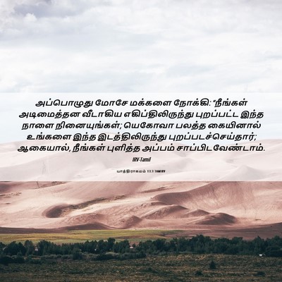 Picture 06 - யாத்திராகமம் 13:3 TAMIRV - அப்பொழுது மோசே - Bible Verse Picture