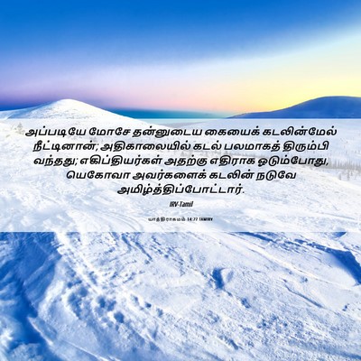 Picture 06 - யாத்திராகமம் 14:27 TAMIRV - அப்படியே மோசே - Bible Verse Picture