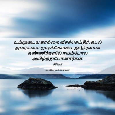 Picture 06 - யாத்திராகமம் 15:10 TAMIRV - உம்முடைய காற்றை - Bible Verse Picture