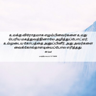 Picture 06 - யாத்திராகமம் 15:7 TAMIRV - உமக்கு விரோதமாக - Bible Verse Picture