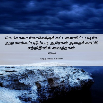 Picture 06 - யாத்திராகமம் 16:34 TAMIRV - யெகோவா மோசேக்குக் - Bible Verse Picture