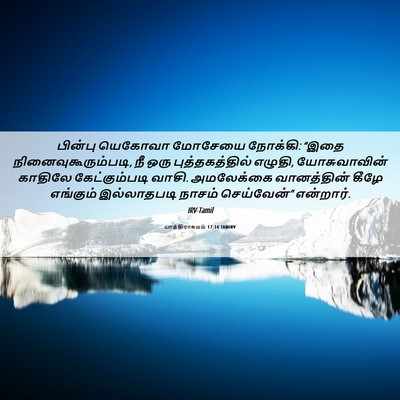 Picture 06 - யாத்திராகமம் 17:14 TAMIRV - பின்பு யெகோவா - Bible Verse Picture