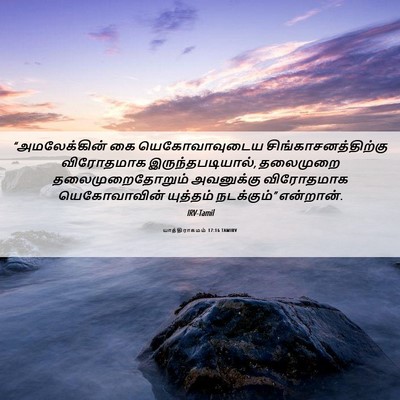 Picture 06 - யாத்திராகமம் 17:16 TAMIRV - “அமலேக்கின் கை - Bible Verse Picture