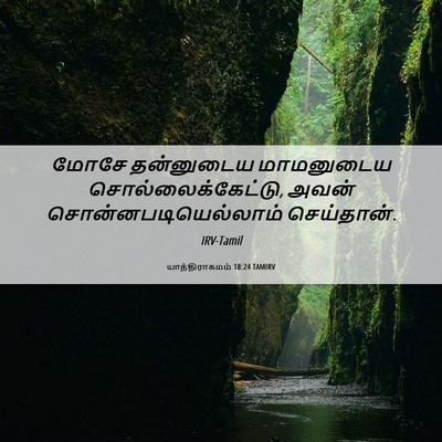 Picture 06 - யாத்திராகமம் 18:24 TAMIRV - மோசே தன்னுடைய - Bible Verse Picture